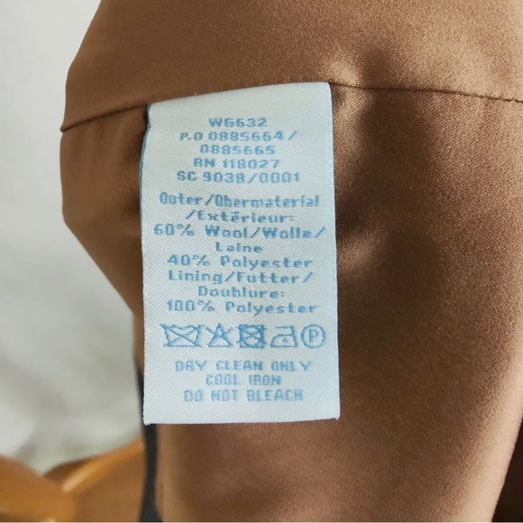 Boden Tan Brown & Grey Colourblock A-line Wool Blend Skirt With Pockets UK 12 - Picture 5 of 6